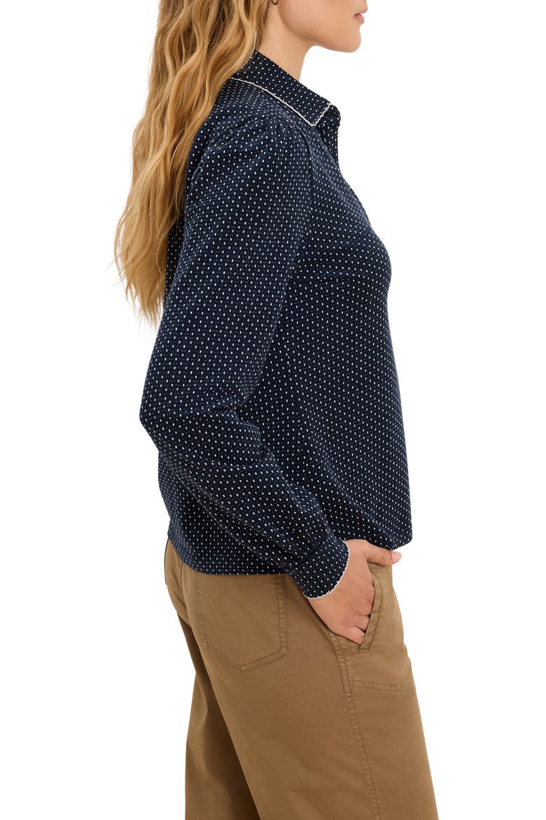 Derby Dot Polo Top, Alternate, color, INDIGO MULTI