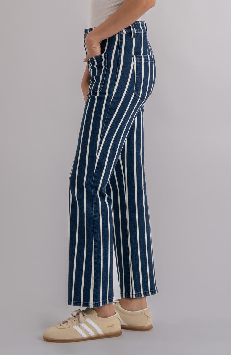 KUT from the Kloth Kelsey High Waist Kick Flare Jeans, Alternate, color, Indigo/ White