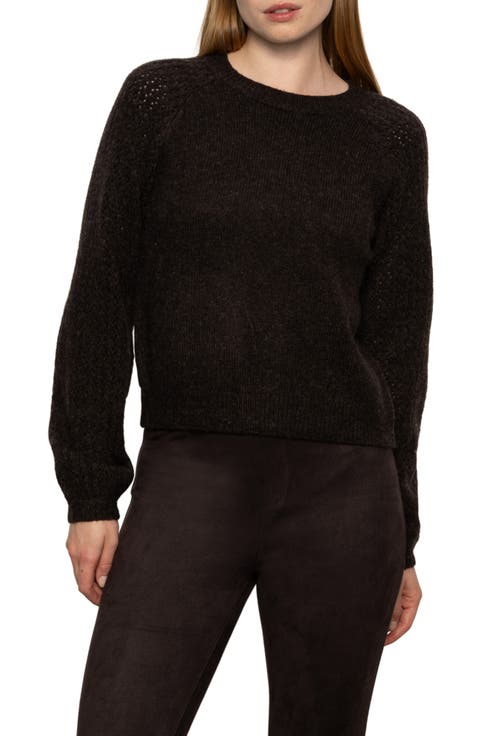 Cozy Moment Pointelle Sleeve Detail Sweater (Regular & Petite)