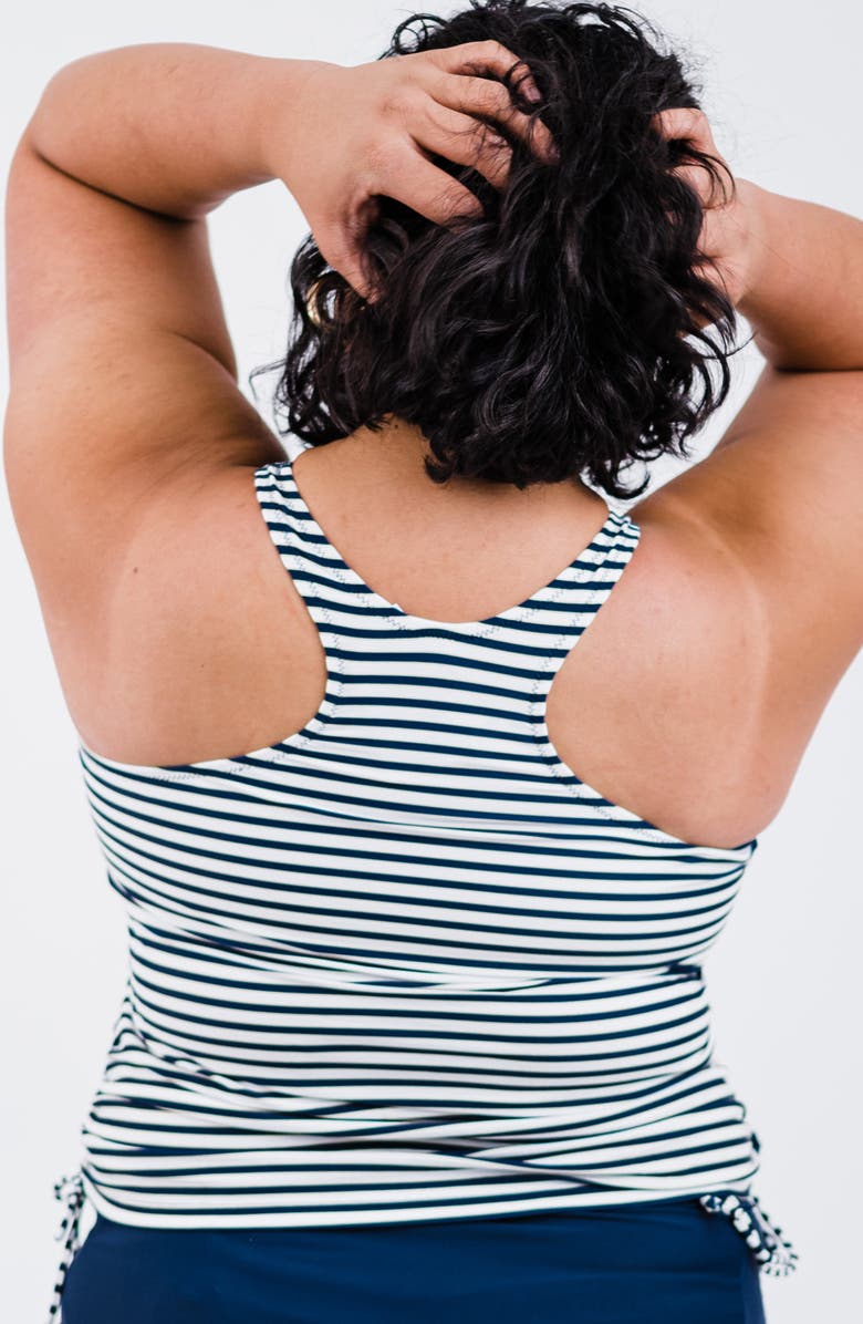 Calypsa Plus Size Maya Tankini Swim Top With Built-in Bra, Alternate, color, Sunshine Sails