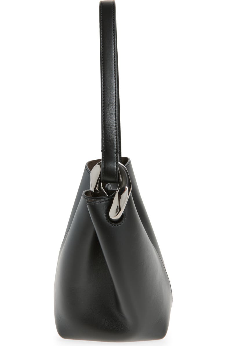 JW Anderson Small JWA Corner Leather Bucket Bag, Alternate, color, Black 999