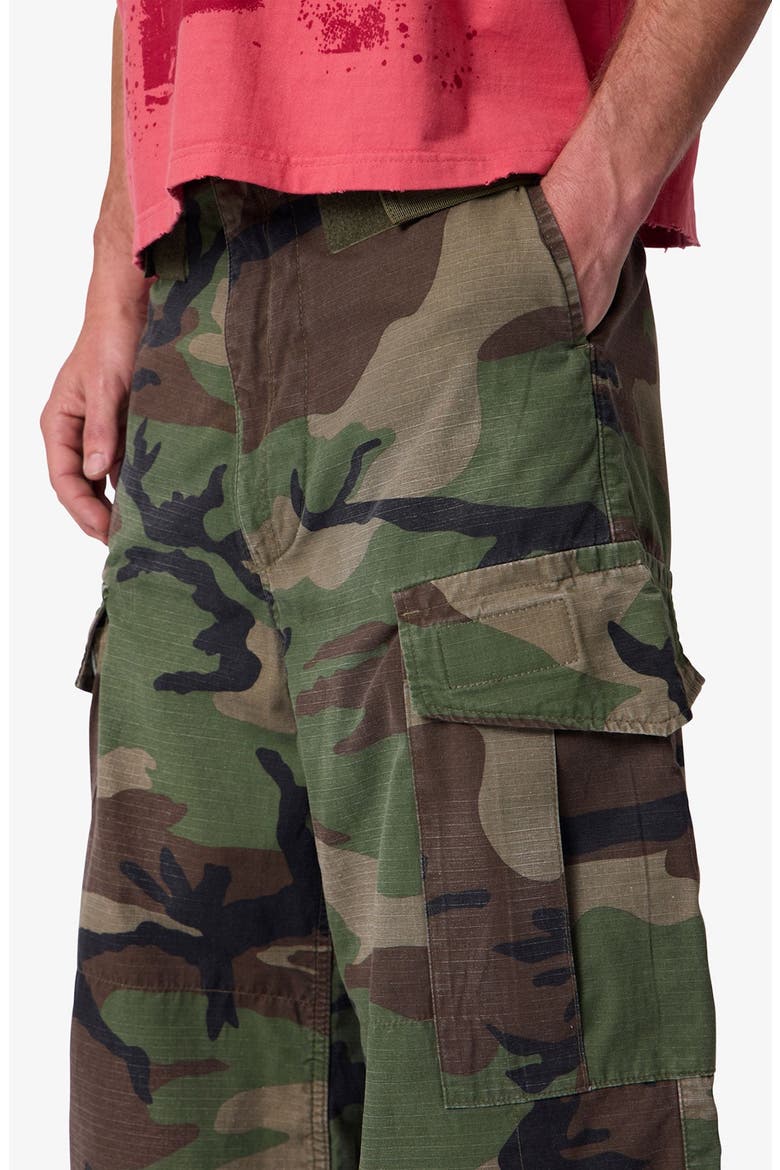 Military Rave Wide Leg Cargo Pants, Alternate, color, CAMO