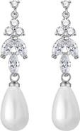 Untamed Petals Leo Pearl and Crystal Drop Earrings