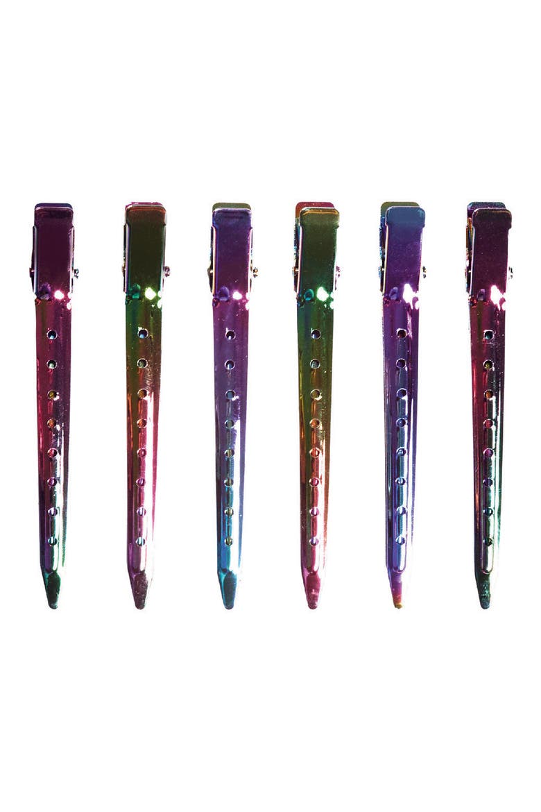 6-Pack Professional Styling Clips, Main, color, IRIDESCENT