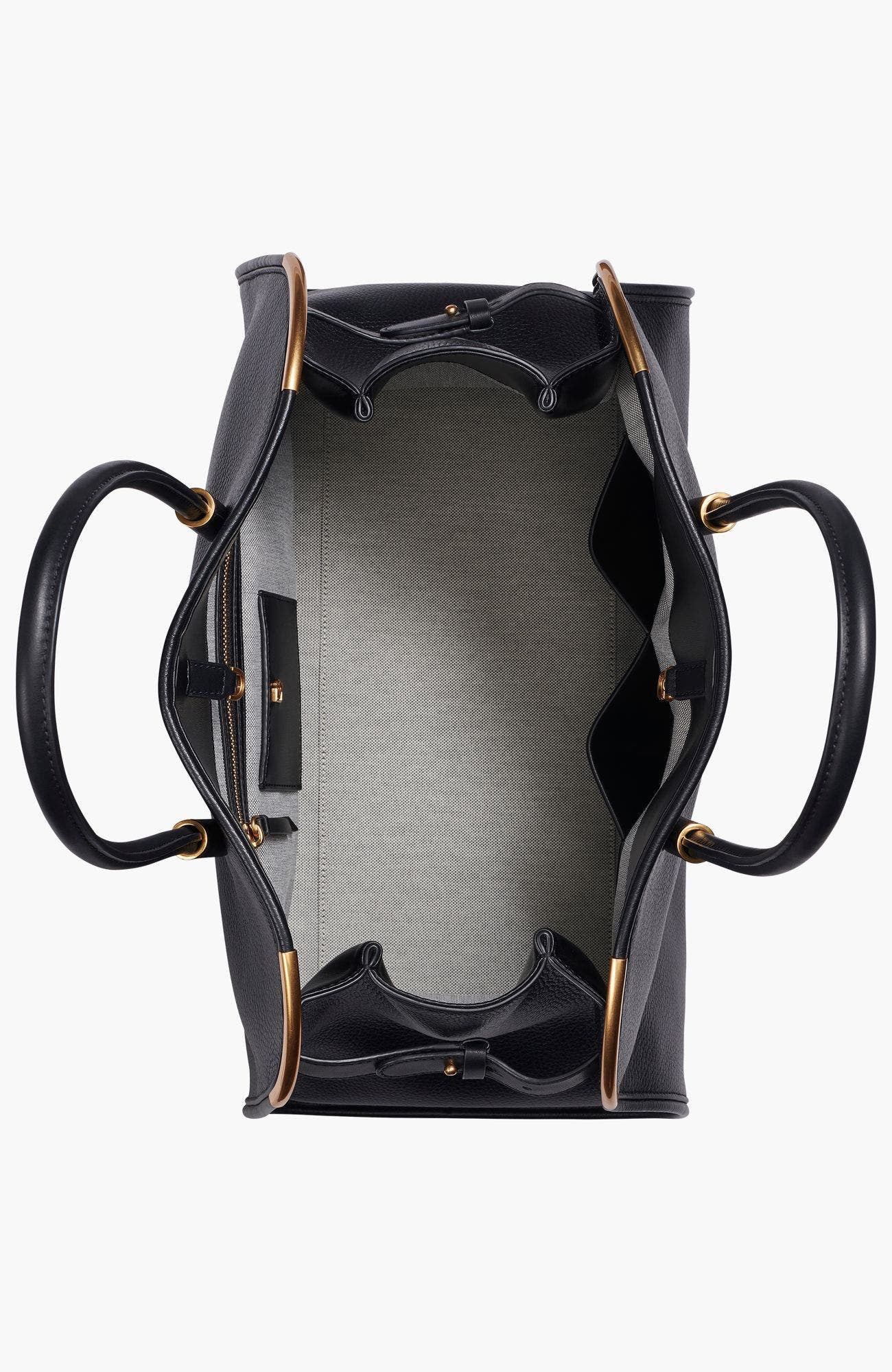 Satin Oversized Tote, Alternate, color, Black/Gold