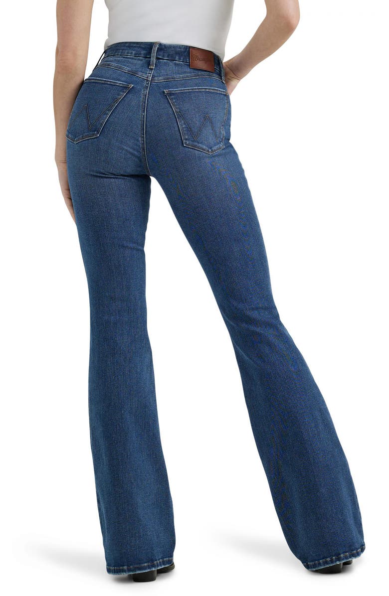 Wrangler Bespoke High Waist Flare Jeans, Alternate, color, Lily