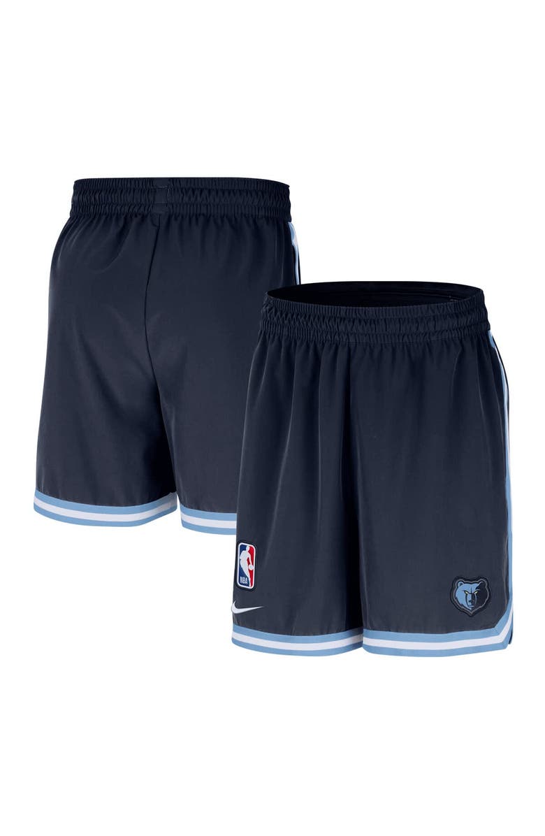 Nike Men's Nike Navy Memphis Grizzlies Authentic Pre-Game Woven Performance Shorts, Main, color, Navy