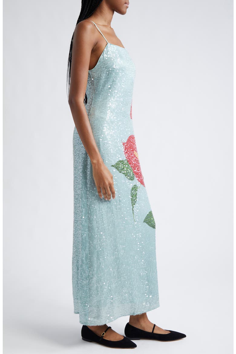 farm rio v-neck sequin slip dress Anthropologie Farm Rio V-Neck Sequin Slip Maxi Dress Size L