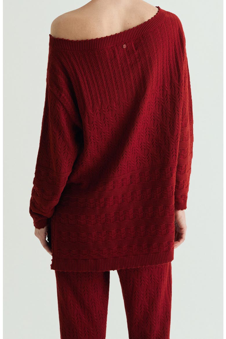 Pointelle Jumper, Alternate, color, Red