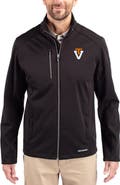 Cutter & Buck Men's Cutter & Buck Black Virginia Tech Hokies Evoke Eco Softshell Recycled Full-Zip Jacket