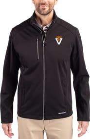 Cutter & Buck Men's Cutter & Buck Black Virginia Tech Hokies Evoke Eco Softshell Recycled Full-Zip Jacket