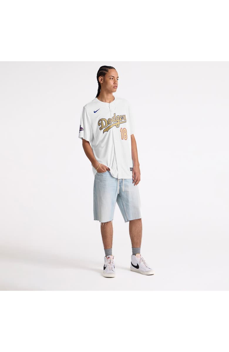 Nike Men's Nike Yoshinobu Yamamoto White Los Angeles Dodgers 2025 Gold Collection Limited Jersey, Alternate, color, 