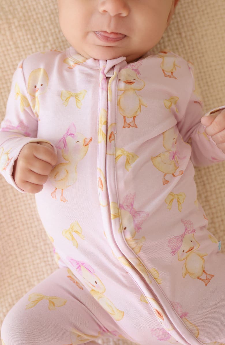 Posh Peanut Edwina Convertible Zip Footie, Alternate, color, Pink