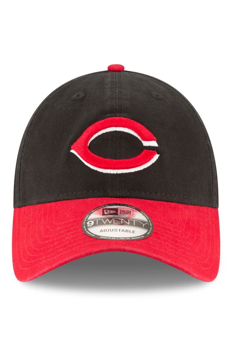 New Era Men's New Era Black Cincinnati Reds Logo Replica Core Classic 9TWENTY Adjustable Hat, Alternate, color,