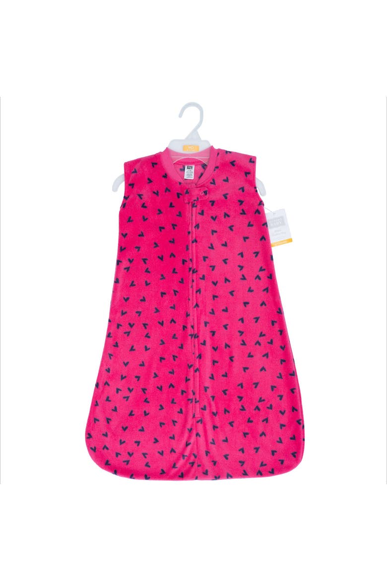 Plush Comfort Sleep Sack & Snuggle Throw, Alternate, color, Navy Hearts