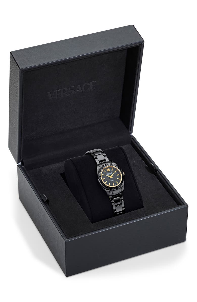 Versace DV One Mini Bracelet Watch, 28mm, Alternate, color, Black