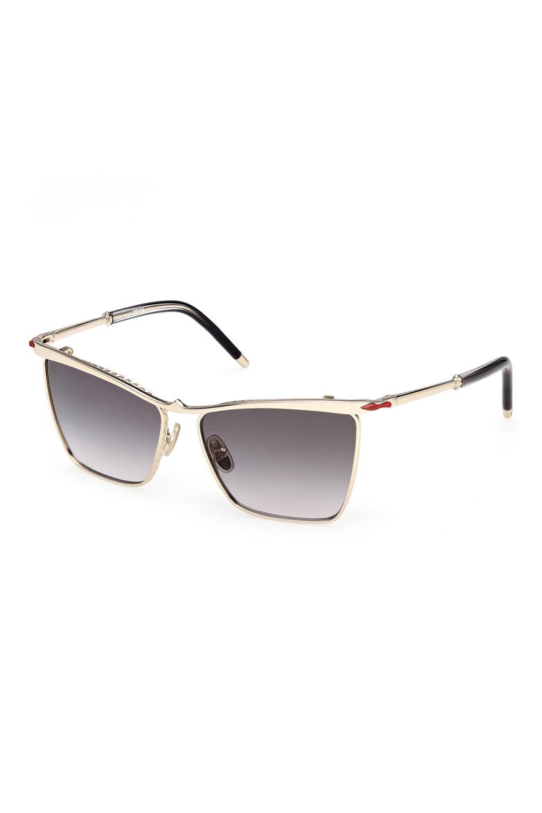 56mm Square Sunglasses, Alternate, color, PALE GOLD / ZEISS SMOKE LENS