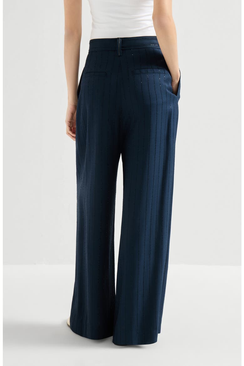 Dazzling chalk stripe trousers, Alternate, color, Blue