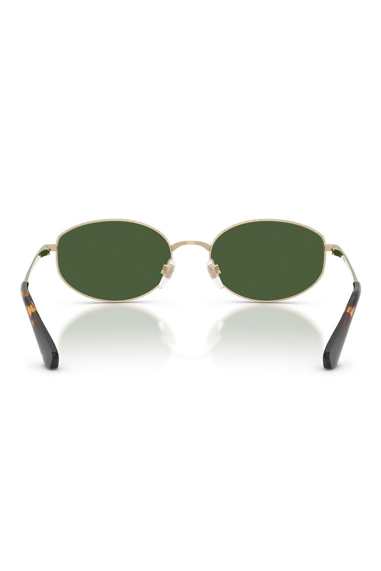 55mm Oval Sunglasses, Alternate, color, LIGHT GOLD / DARK GREEN