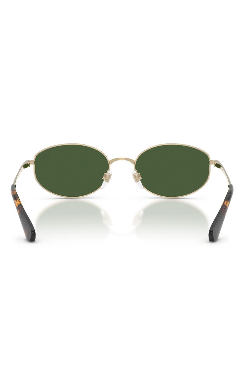 Burberry 55mm Oval Sunglasses, Alternate, color, Light Gold / Dark Green