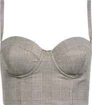 L'AGENCE Sonya Glen Plaid Bralette