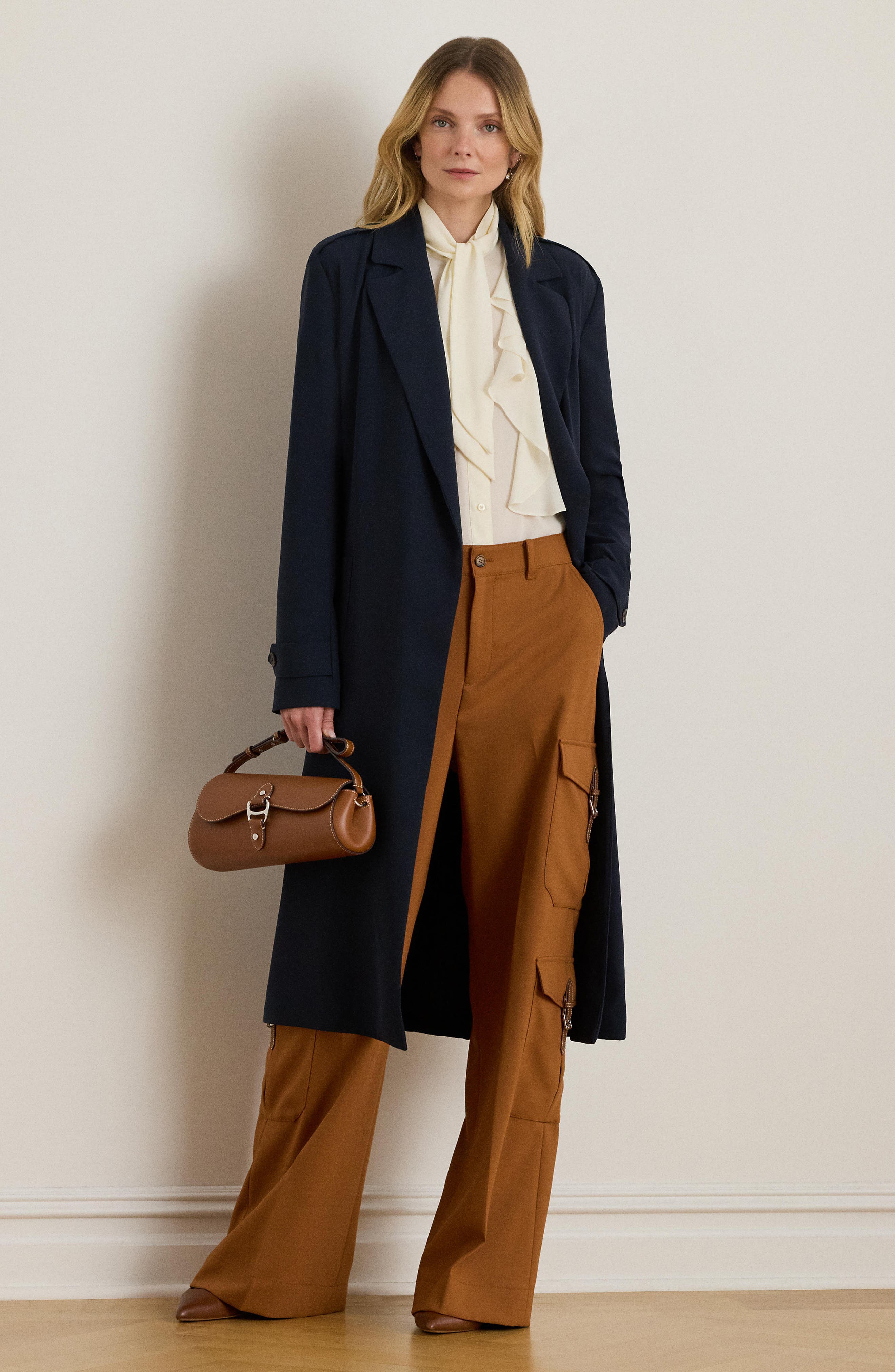 Double-Faced Georgette Wrap Coat - image 2