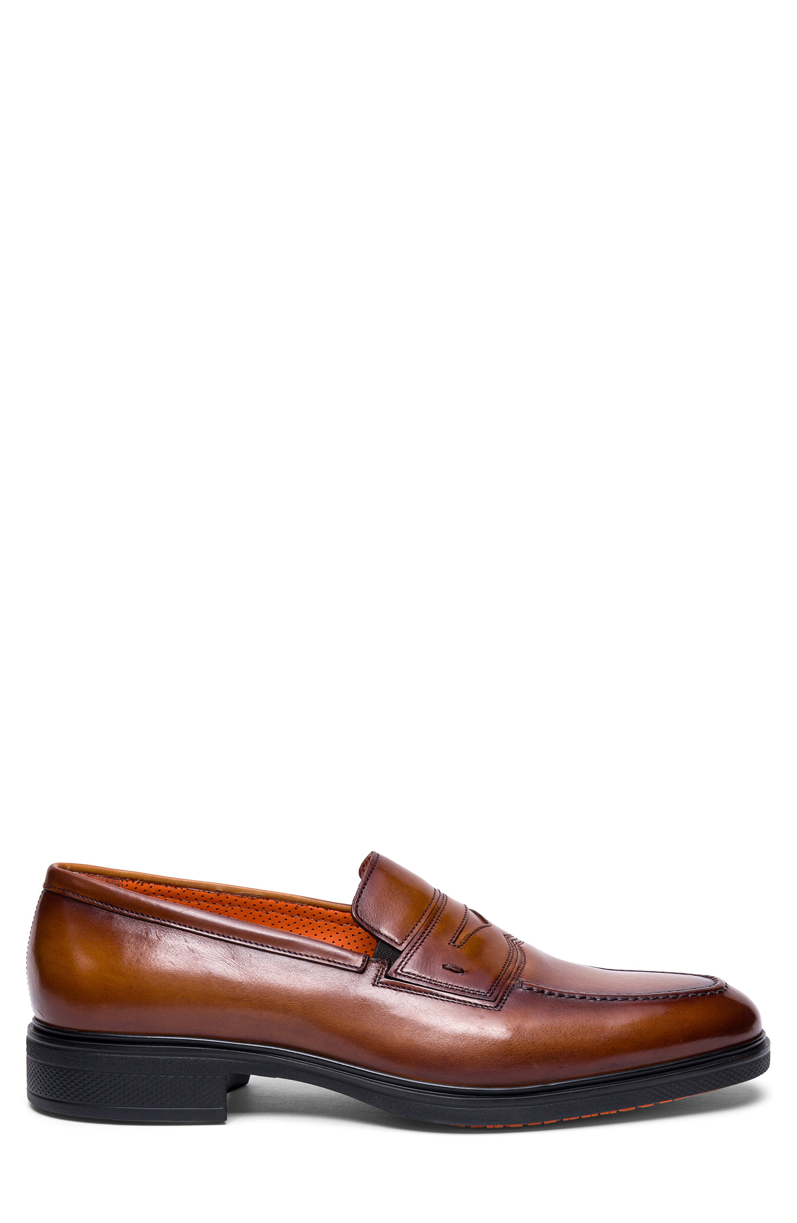 Santoni Easy Penny Loafer, Alternate, color, Light Brown