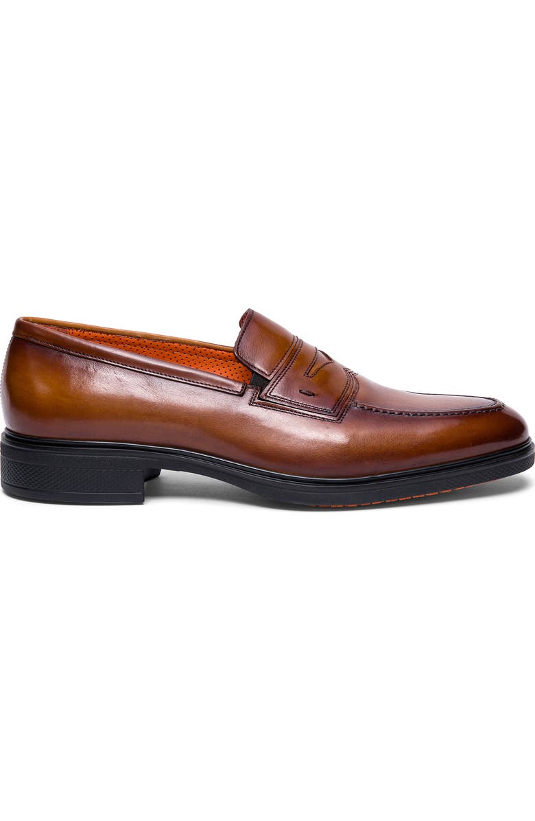 Santoni Easy Penny Loafer, Alternate, color, Light Brown