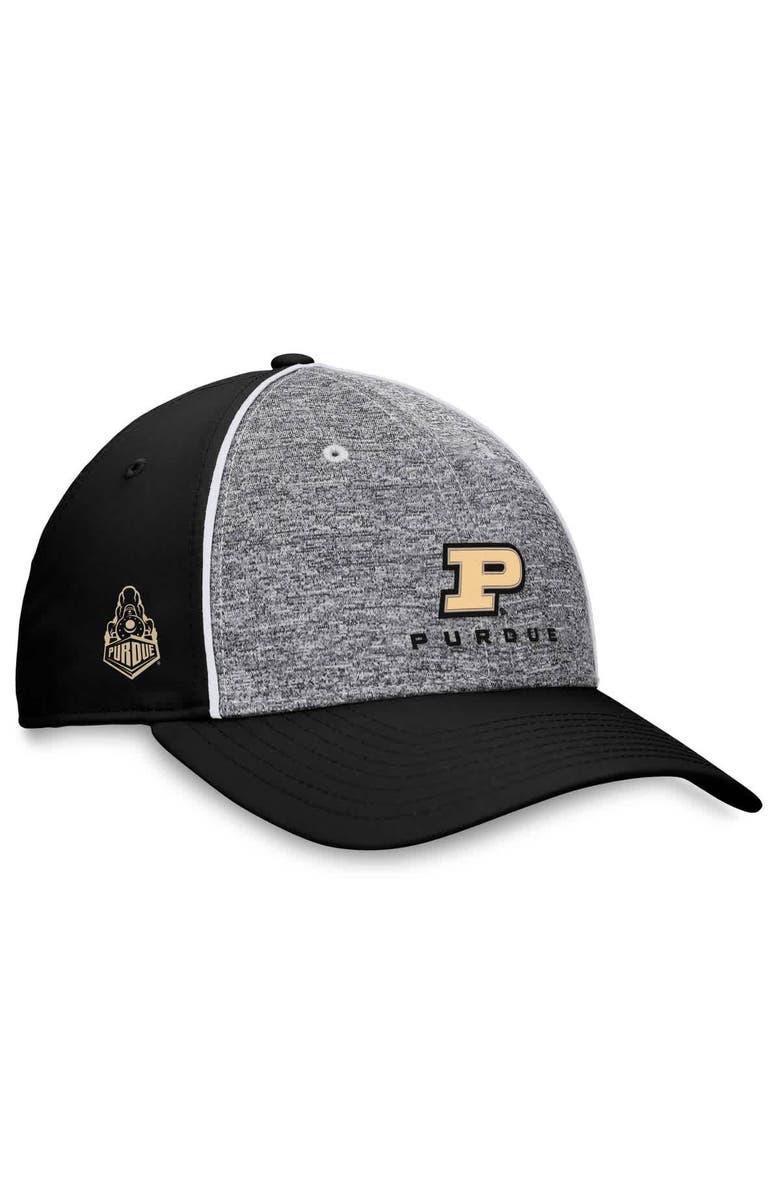 TOP OF THE WORLD Men's Top of the World Gray/Black Purdue Boilermakers Nimble Adjustable Hat, Alternate, color, 