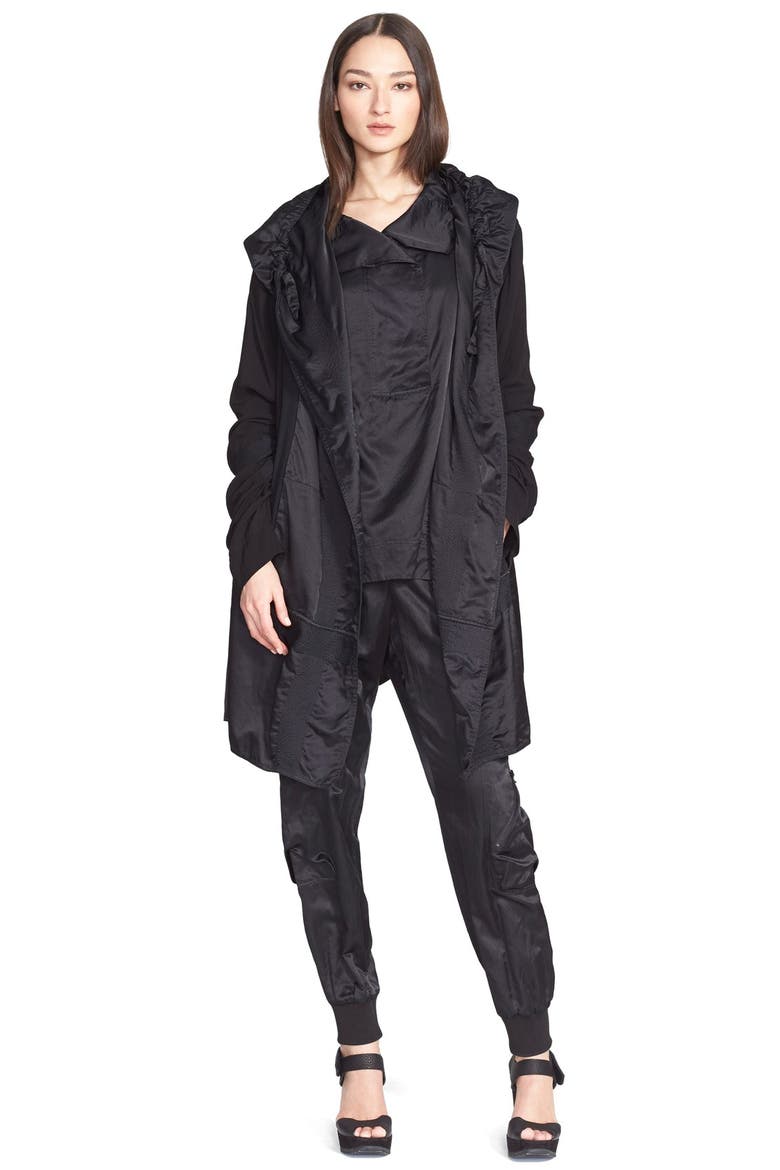 Satin Jogger Pants, Alternate, color, BLACK