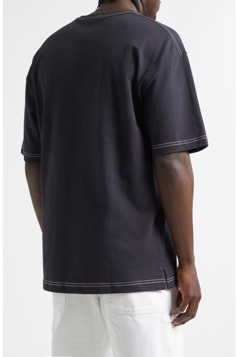 Boxy Cotton & Linen T-Shirt, Alternate, color, URCHIN