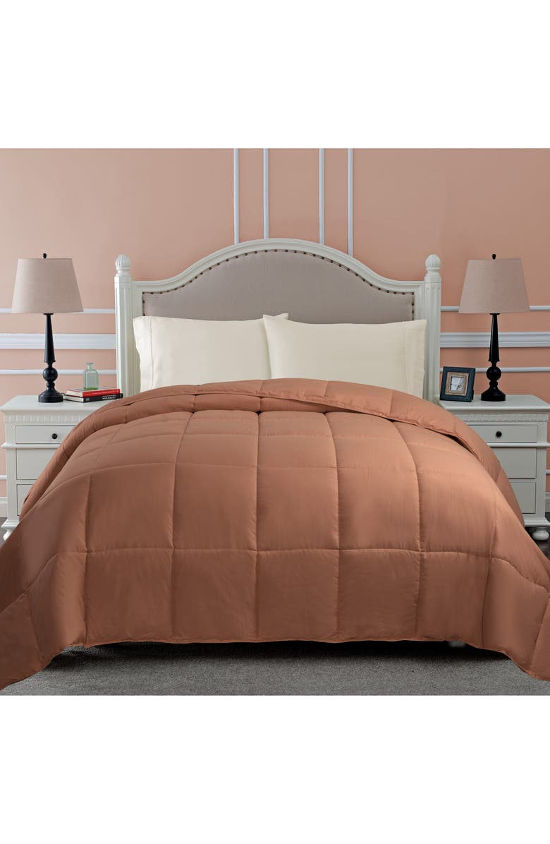 Superior Classic All-Season Reversible Down Alternative Comforter, Alternate, color, Camel