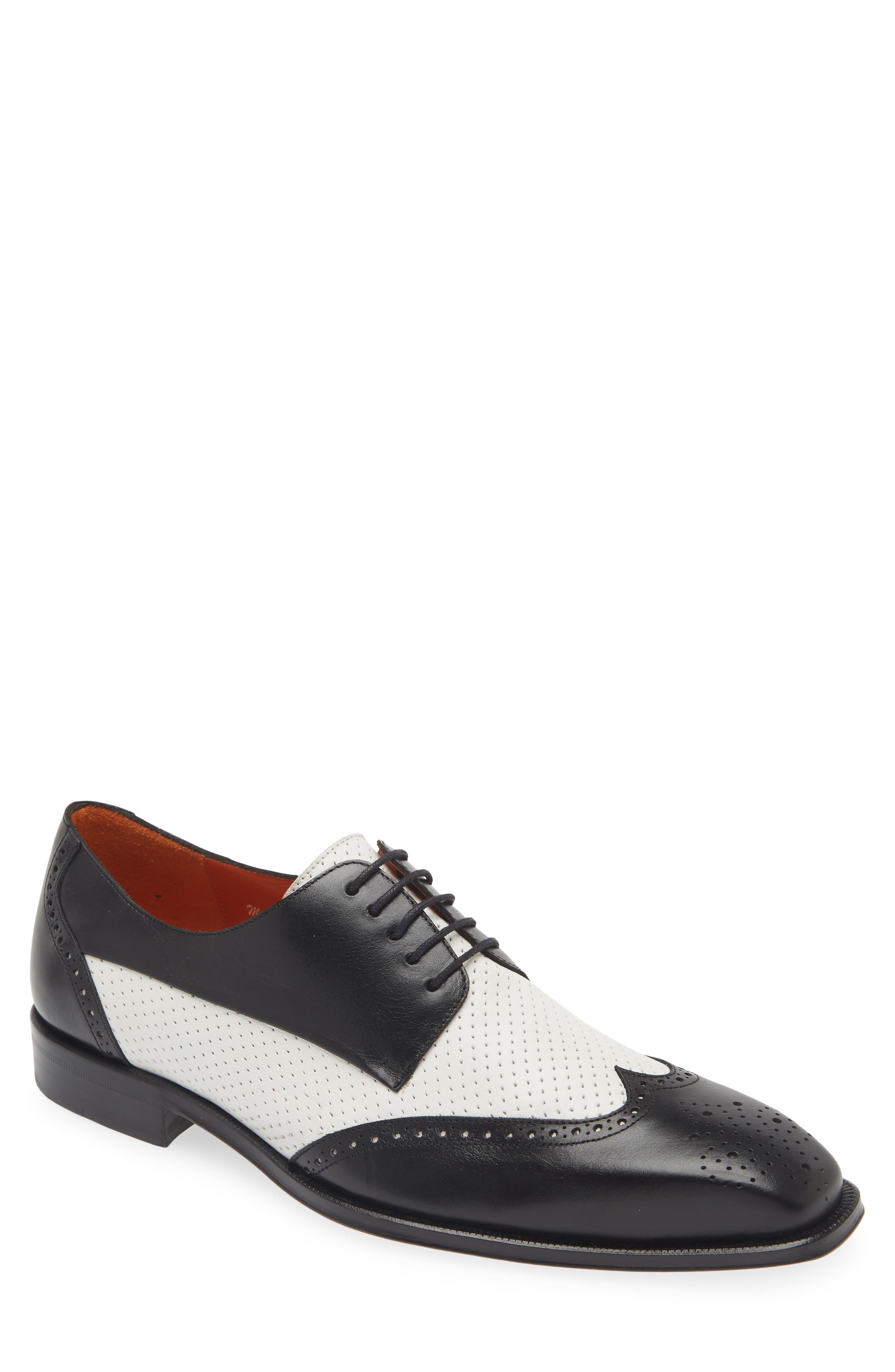 Mezlan Tuxedo Saddle Shoe, Main, color, 