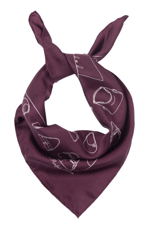 Handbag Print Silk Scarf