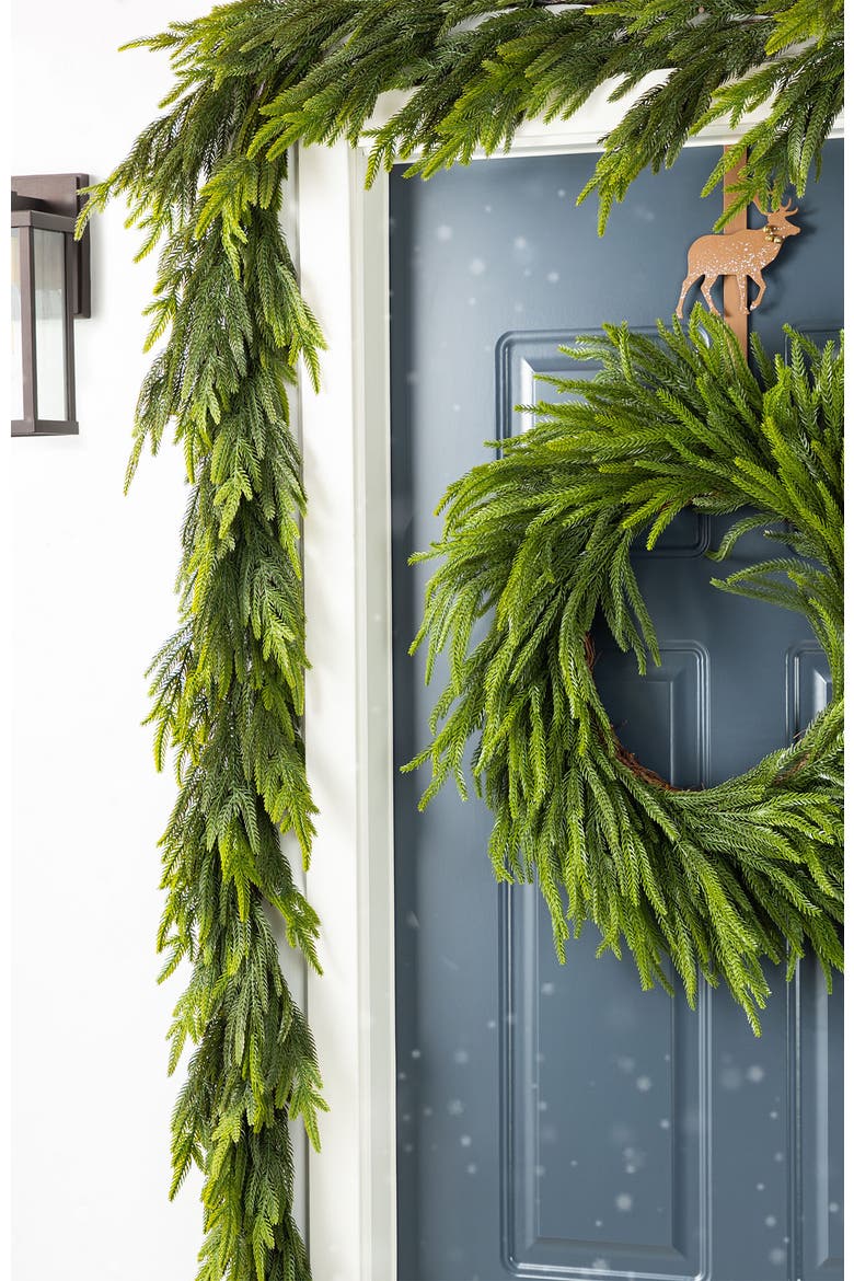 9ft Artificial Christmas PE Dripping Garland, Alternate, color, Green