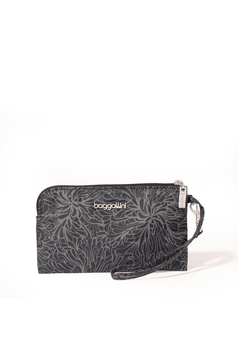 RFID Wristlet Wallet, Main, color, Midnight Blossom Print