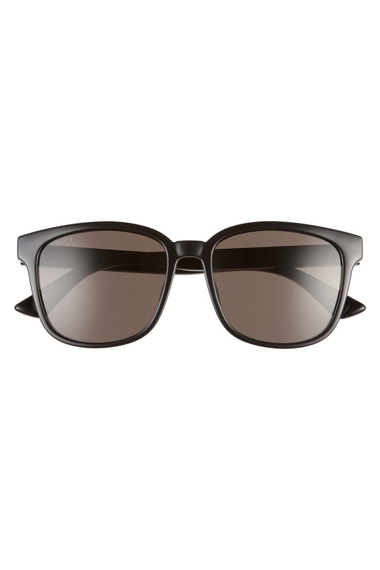 56mm Square Sunglasses, Alternate, color, BLACK/ GREY