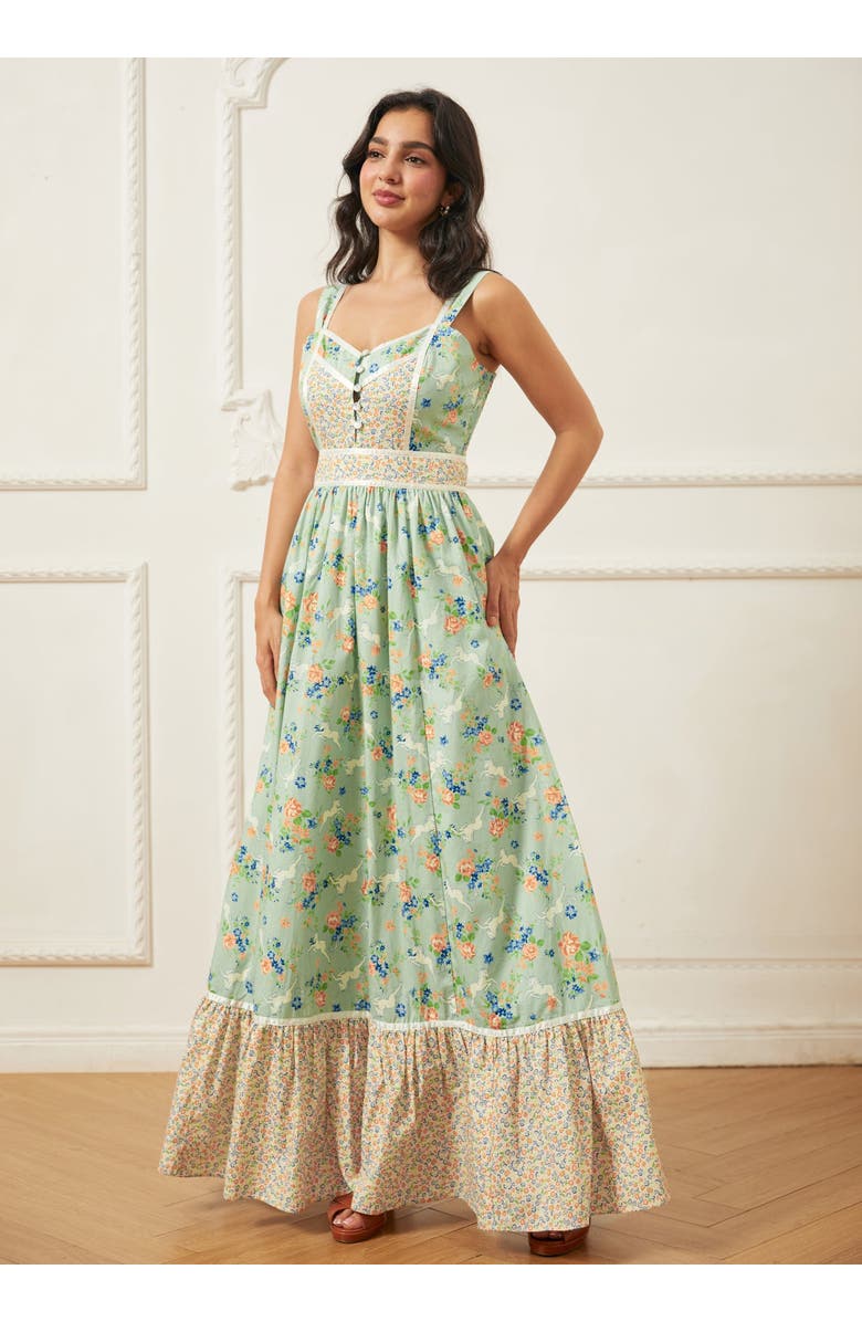 ModCloth Jenny Tiered Maxi Sundress, ModCloth x Gunne Sax, Alternate, color, Unicorn Tapestry