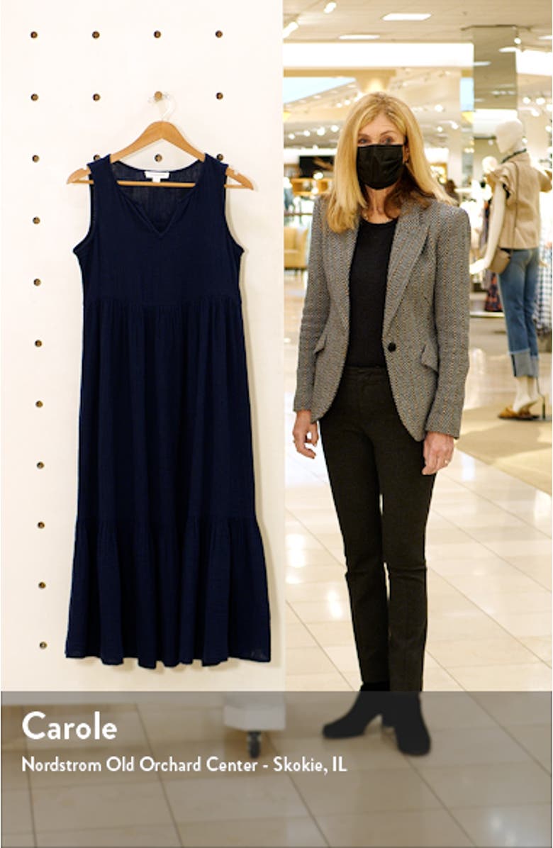 Reana Sleeveless Cotton Double Cloth Midi Dress, sales video thumbnail