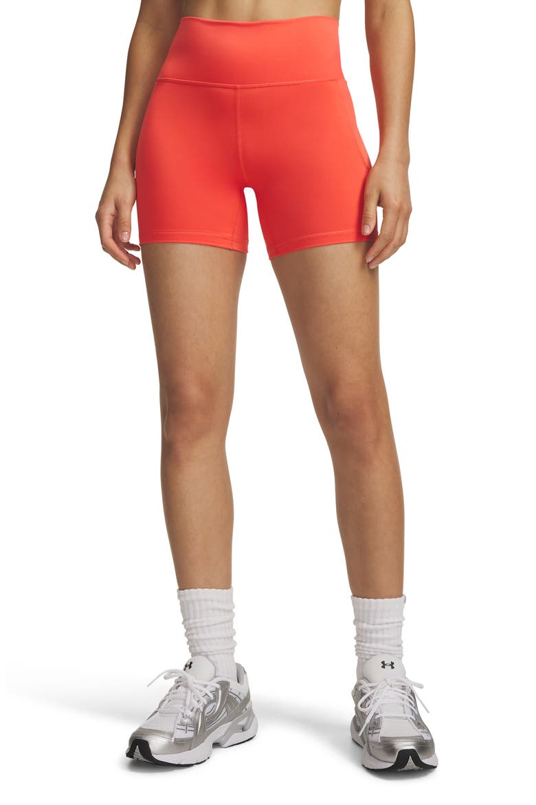 Meridan Middy High Waist Bike Shorts, Main, color, VENOM RED / / VENOM RED