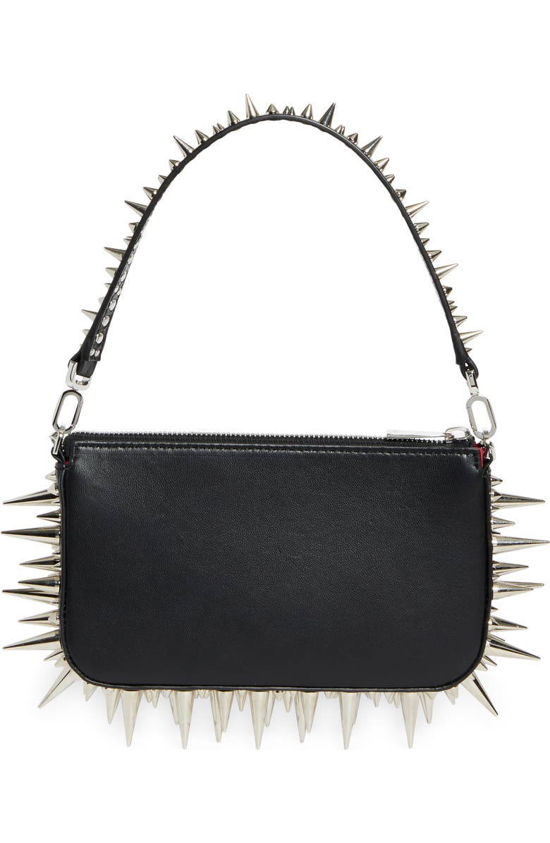 Christian Louboutin Loubila Spike Leather Shoulder Bag, Alternate, color,