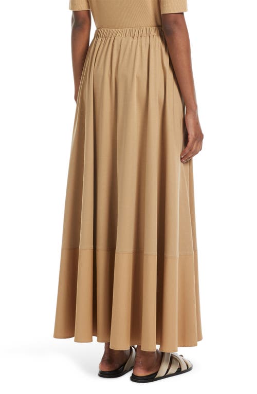 Mm Roal Modal Blend Maxi Skirt In Camel