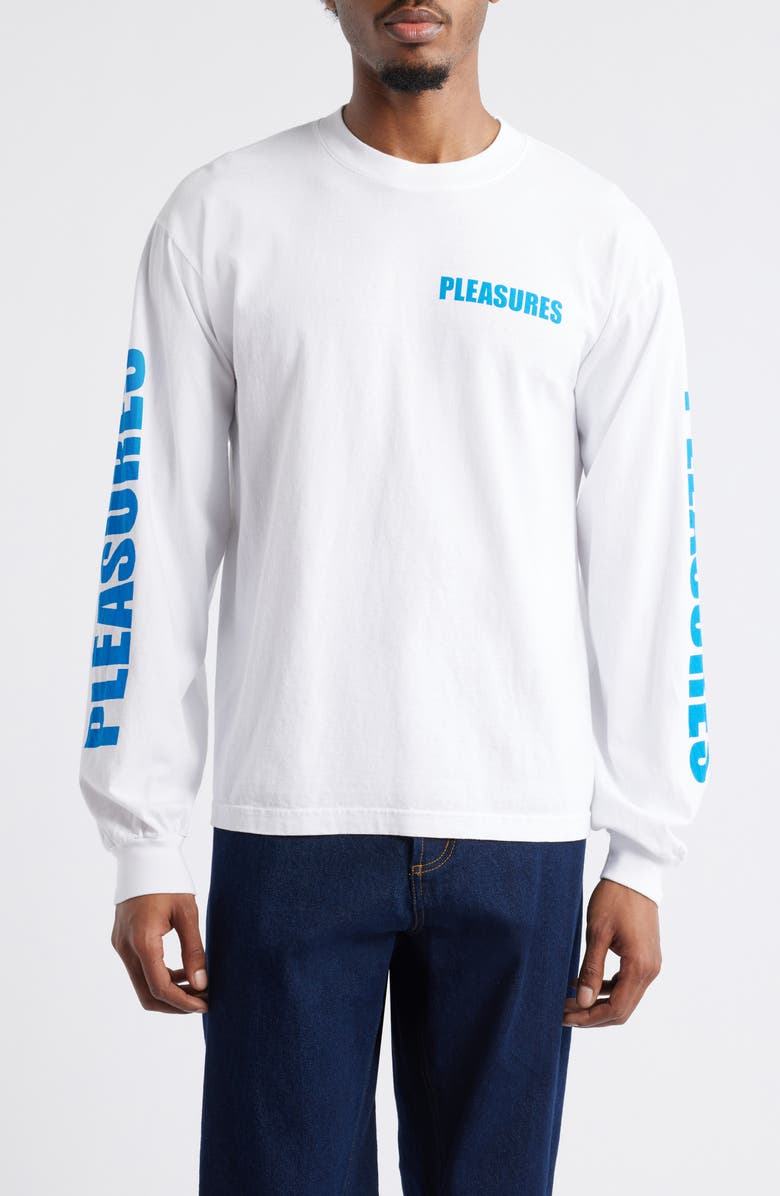 PLEASURES Impact Staff Long Sleeve Graphic T-Shirt, Main, color,