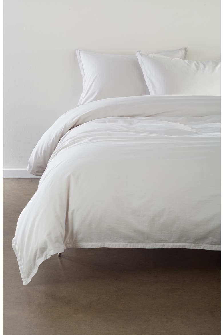 Percale Duvet Cover & Sham Set, Main, color, GREY LUNAR