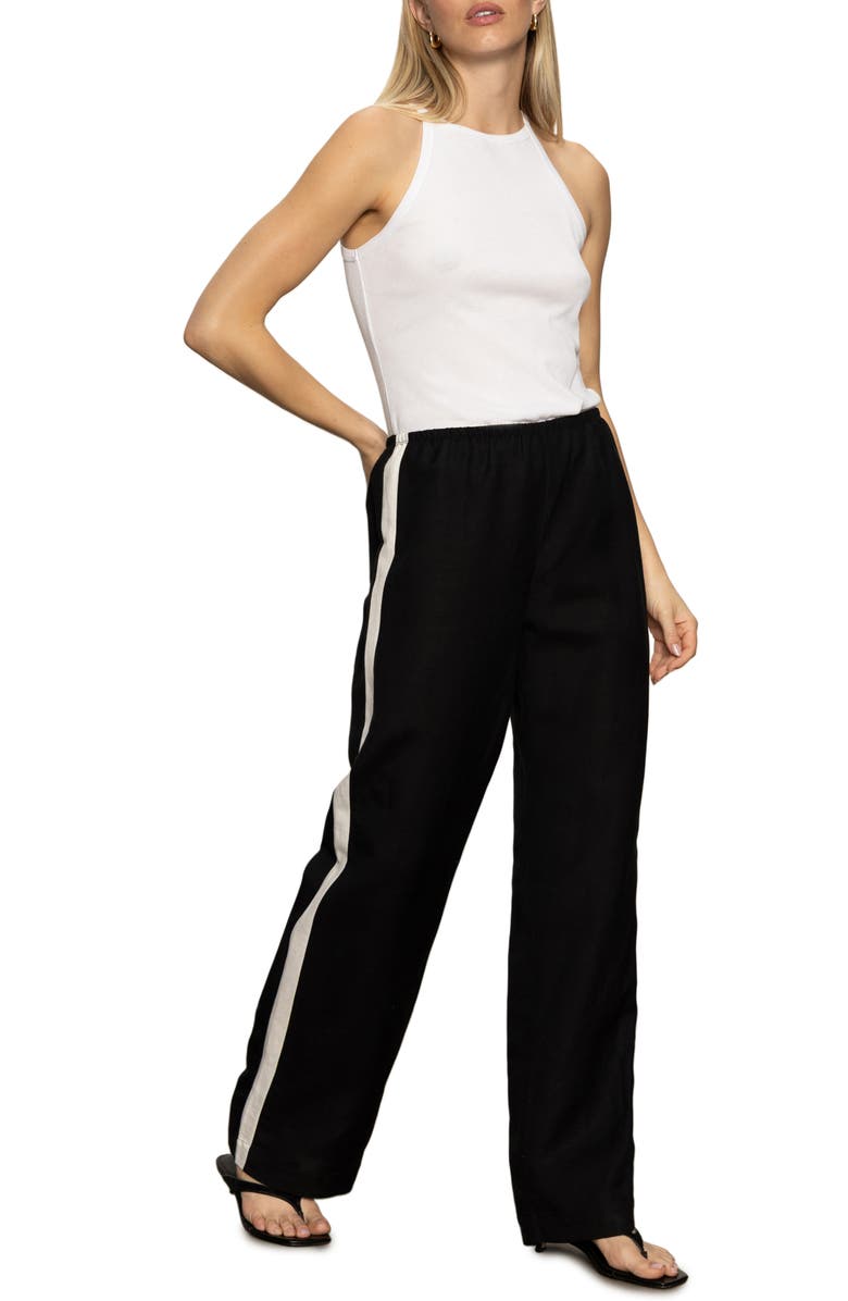 Sanctuary Casual Linen Blend Track Pants, Alternate, color,