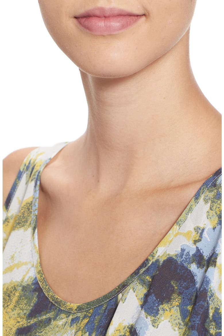 High/Low Tunic Tank, Alternate, color, GREY LUNAR ABSTRACT PAINTER