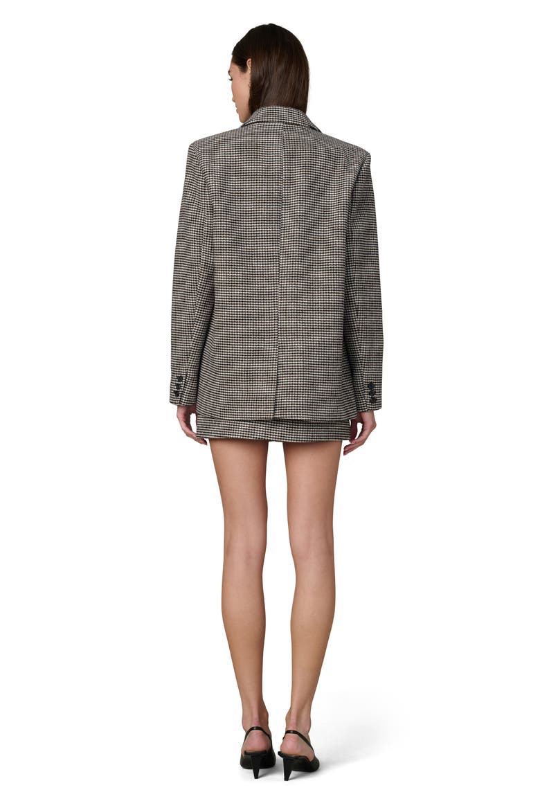 The Boyfriend Houndstooth Blazer, Alternate, color, BLACK/ CHOCOLATE HO