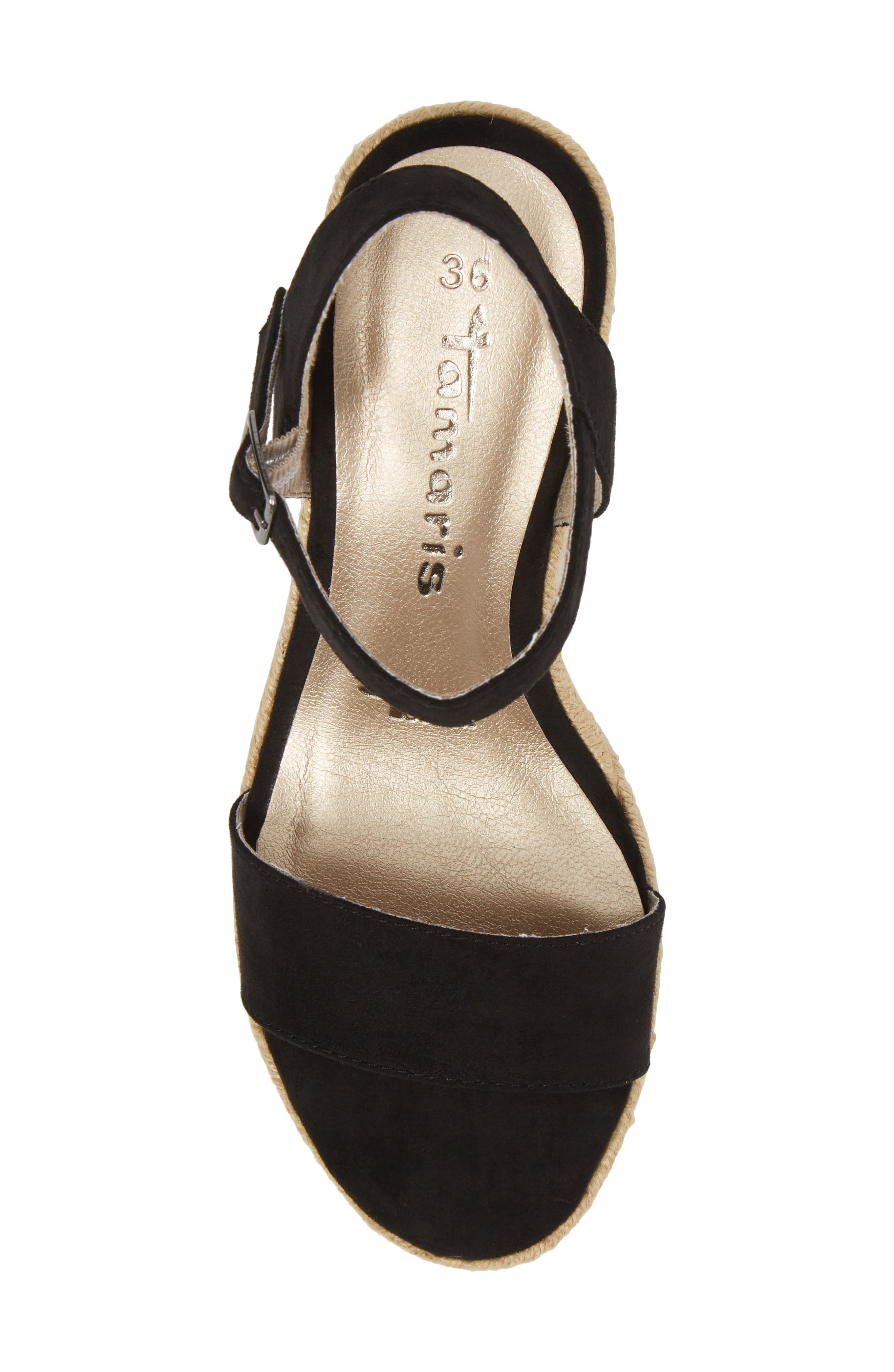 Tamaris Livia Espadrille Wedge Sandal, Alternate, color, 