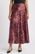 CITY BLUES Savoy Print Bias Cut Maxi Skirt