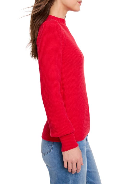 Nic + Zoe Nic+zoe Sequin Stitch Sweater In Amaryllis